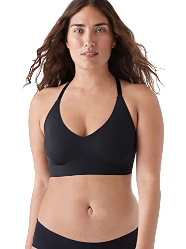 True & Co Damski trójkątny biustonosz z koronką typu racerback, Czarny, S (70C-D-75A-B)