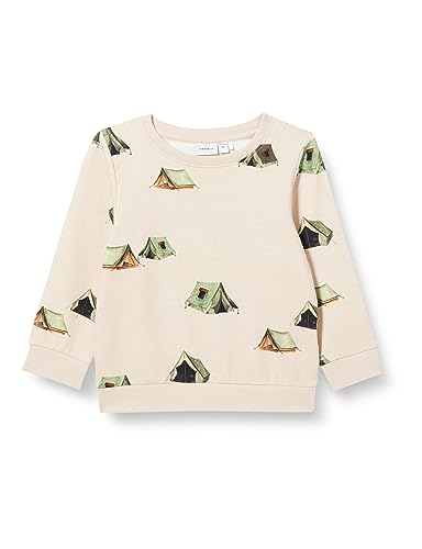 NAME IT Bluza chłopięca Nmmlukam Sweat Unb, Peyote Melange, 110