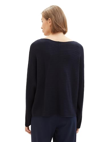 TOM TAILOR Damski sweter ze strukturą żeberkową, 10668-sky Captain Blue, L