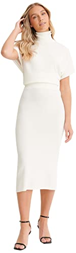 NA-KD Damska koszulka polo z dzianiny, Ecru, XXL