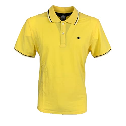Champion Męska koszulka polo Legacy Light Cotton Pique C-Logo Shirt, Żółta, XL