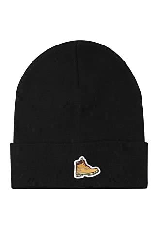 Timberland Męska czapka beanie z wysokim ściągaczem, czarna, rozmiar uniwersalny, czarny, jeden rozmiar