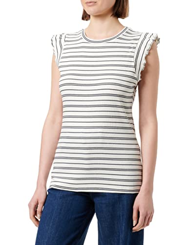 ICHI Damska koszulka na ramiączkach/Cami Shirt, 202003/Total Eclipse Stripe, L