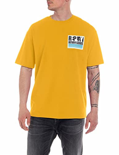 Replay T-shirt męski, Ocra Yellow 545, L