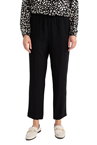 DeFacto Damskie spodnie do biegania z dzianiny na co dzień – standardowy krój, spodnie do joggingu, damskie spodnie do joggingu, dres do joggingu, czarny, 42