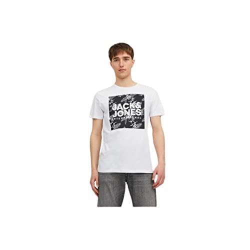 Bestseller A/S Męski T-shirt Jjloky Tee SS Crew Neck, Weiß, S