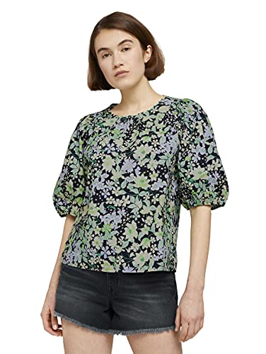 TOM TAILOR Denim Damski Bluzka z rękawami balonowymi 1025712, 26824 - Flower Print, XS