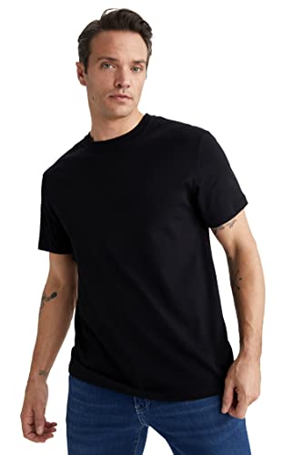 DeFacto T-shirt męski, czarny, L