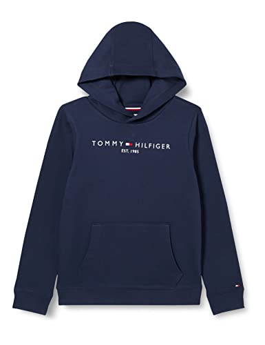 Tommy Hilfiger Bluza dziecięca Unisex Essential Hoodie z kapturem, Zmierzch Marynarki, 10 lat