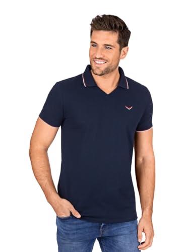 Trigema Męska koszulka polo z dekoltem w serek, grantowy, XL