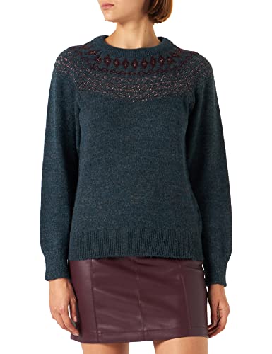 NAF Sweter damski z górą, Szary Chiny, XS