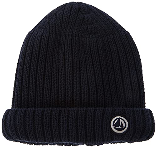 Czapka dziecięca z dzianiny z podszewką z polaru, Kolor: niebieski, 3-6 månader