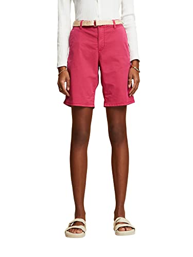 ESPRIT Damskie szorty 033EE1C305, 650/DARK PINK, 36, 650 / ciemnoróżowy, 36