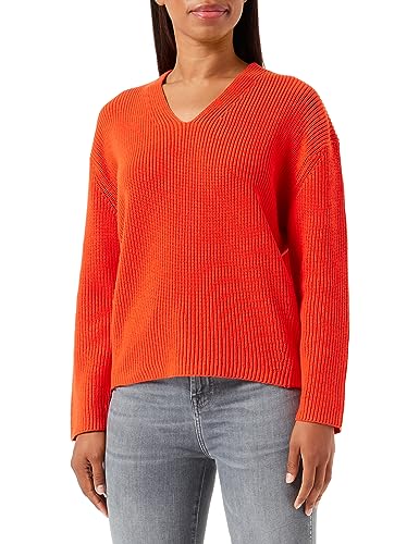 BOSS Damska bluza z dzianiny, Bright Orange, XXL