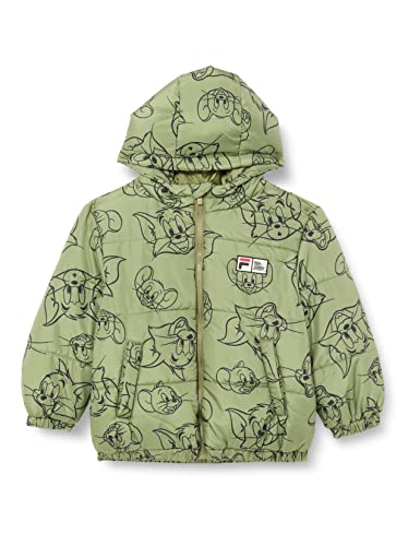 FILA Unisex Kinder Tonk Jacket Padded, Loden Green Tom & Jerry AOP, 98/104