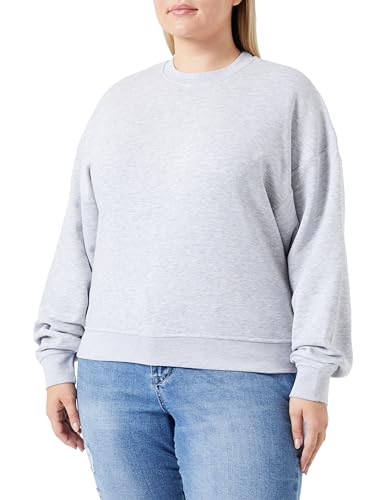 Bestseller A/S Damska bluza JXALLY RLX Short LS Crew SWT, jasnoszary melanż, L, Light Grey Melange, L