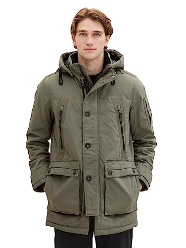 TOM TAILOR parka męska, 32097 - Smokey Olive Green, M