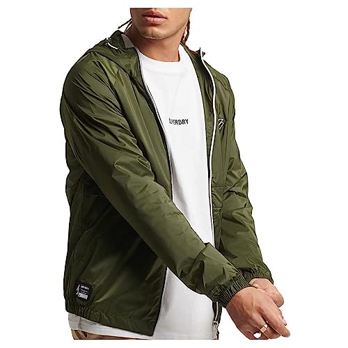 Superdry Męska kurtka Code Essential Hooded Cagoule, khaki, S