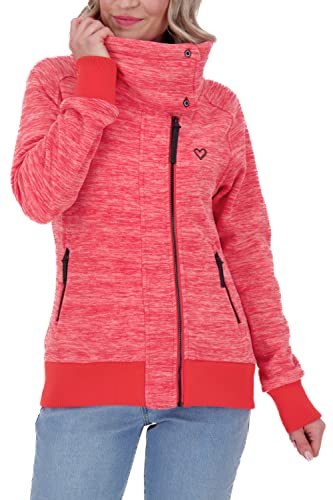 Alife and Kickin MerritAK F damska bluza dresowa, bluza na czas wolny, bluza z zamkiem błyskawicznym, XS-XXL, koralowy melanż, L, Coral Melange