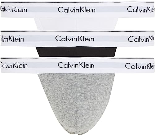 Calvin Klein Stringi męskie, Czarny, biały, szary wrzos, XL