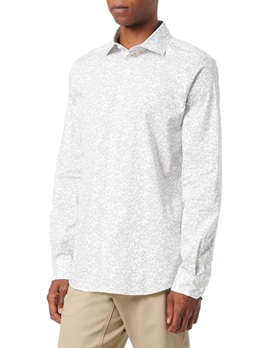 s.Oliver Koszula męska z długim rękawem, slim fit, biały, M