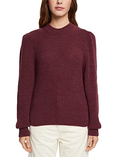 edc by ESPRIT Damski sweter 112CC1I305, 604/bordowy czerwony 5, XS