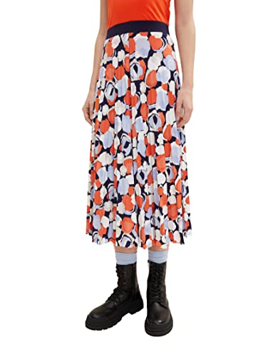 TOM TAILOR Damski spódnica midi 1035238, 31116 - Navy Flower Design, 32