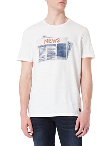 BLEND T-shirt męski, 110602/śnieg biały, S