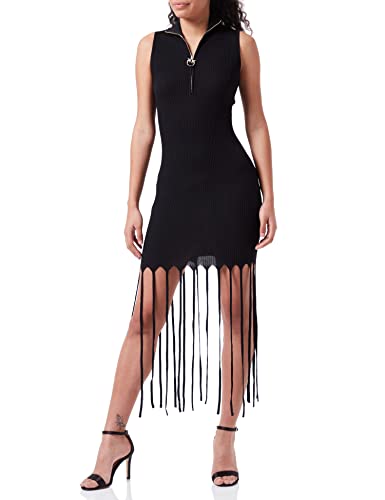 PINKO Damska sukienka Palencia Abito Costina Misto V, Z99_czarna limuzyna, XS