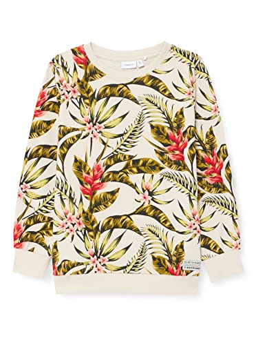 NAME IT Bluza chłopięca Nkmfotobias Ls Sweat Box Unb, owsianka, 116