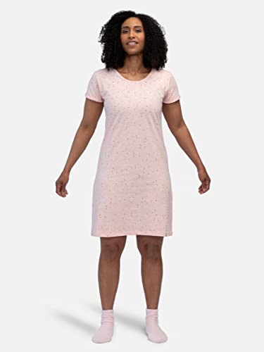 greenjama Damska koszulka nocna Slub Jersey z nadrukiem, różowy, 40