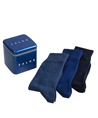 FALKE Mężczyźni Skarpety Happy Box Uni 3-Pack M SO Bawełna jednokolorowe 3 Pak, Wielokolorowy (Sortiment 0020), 43-46