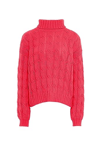 myMo Damski sweter z golfem koralowy M/L, koralowy, M