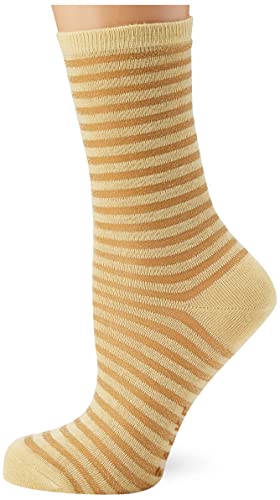 FALKE Flash Rib Skarpetki damskie bawełna biały czarny plus eleganckie kolory wzmocnione fantazyjnym wzorem w cienkie paski 1 para, Żółty (Mimosa 1025), 39-42 EU