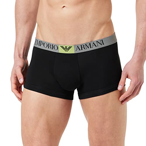 Emporio Armani Męski pasek Eagle Label Elastic Band Trunk, czarny, S