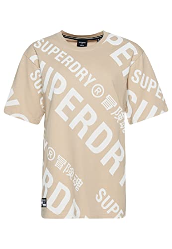 Superdry Koszulka damska z nadrukiem, Feather Grey, S