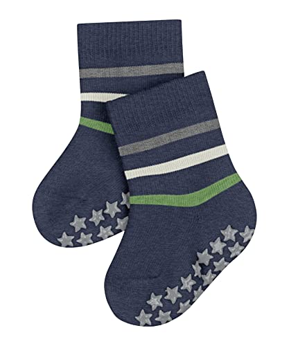 FALKE Uniseks - niemowlęta Kapcie Multi Stripe B HP Bawełna antypoślizgowe 1 Para, Niebieski (Light Denim 6668), 62-68 (1-6 miesiące)