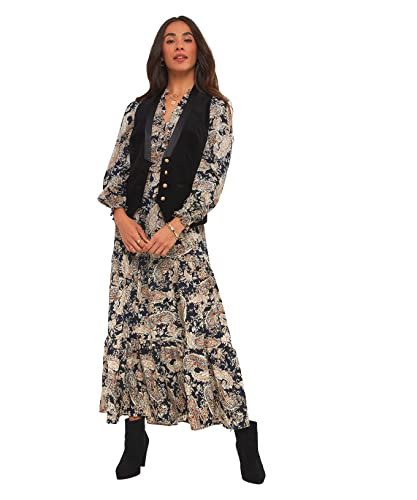 Joe Browns Damska sukienka boho z dekoltem w serek paisley maxi na co dzień, Multi, 6, multi, 32