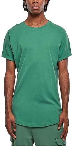 Urban Classics Męski T-Shirt Long Shaped Turnup Tee, T-shirt dla mężczyzn, dłuższy krój, dostępny w wielu wariantach kolorystycznych, rozmiarach, Leaf, 3XL