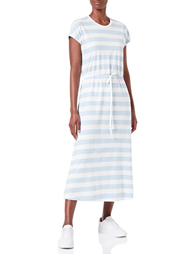 ONLY Sukienka damska Onlmay S/S midi Stripe Dress JRS, Cashmere Blue/Stripes:cloud Dancer (Kia), L