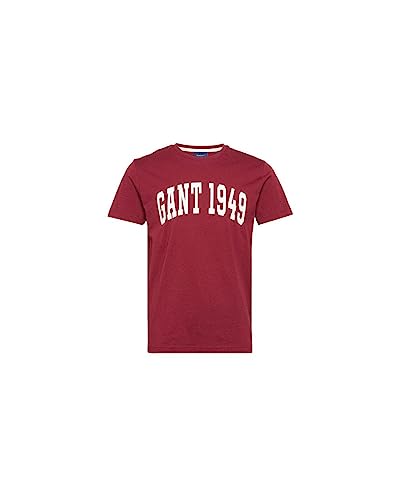 GANT Męski t-shirt MD. Fall SS, PLUMPED RED, S