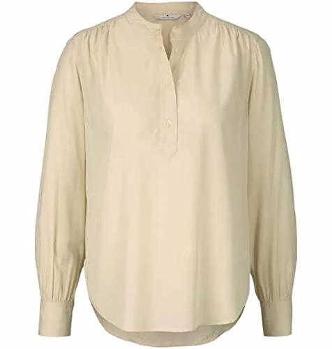 TOM TAILOR Damski Bluzka ze stójką 1027074, 27469 - Smooth Light Sand, 38