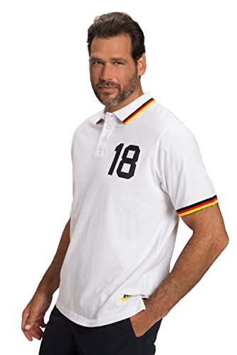 JP 1880 Męska koszulka polo piłkarska, śnieżnobiały, 5XL
