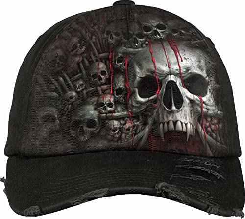 Spiral - Death Ribs - czapka z daszkiem w stylu used look z metalowym zamknięciem - L, czarny, L