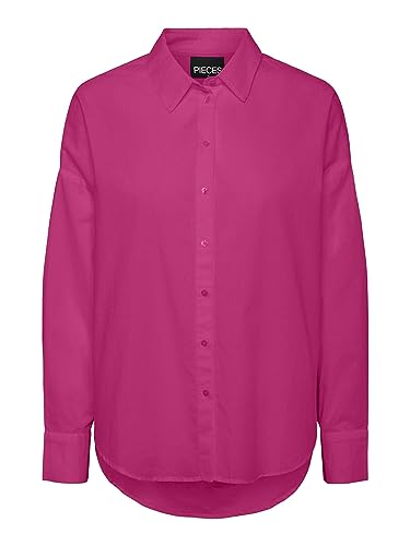 PIECES Damska koszula z długim rękawem, Beetroot Purple, XL
