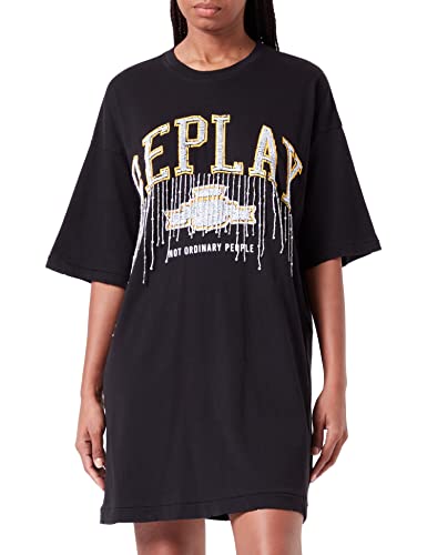 Replay Damska sukienka na co dzień, 098 BLACK, M