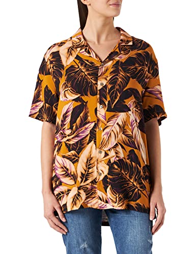 Desigual Męska koszula z krótkim rękawem, ŻÓŁTY, XL