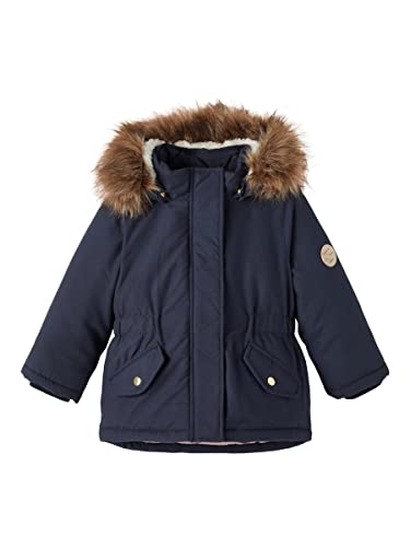 NAME IT Dziewczęca kurtka parka Nmfmace Pb Fo, Dark Sapphire, 98 cm