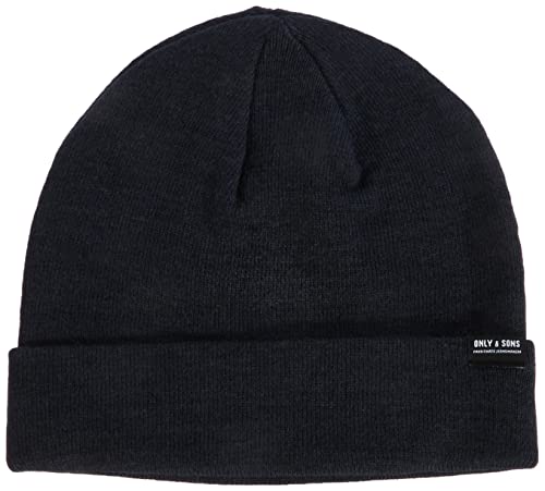 ONLY & SONS Męska czapka ONSEVAN Life Knit Beanie Noos, granatowa, rozmiar uniwersalny, granatowy, jeden rozmiar