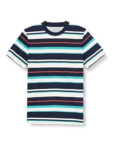 TOM TAILOR Denim Męski t-shirt 1036454, 31937 granatowy, mieszany Bold Thin Stripe, L, 31937 - Navy Mixed Bold Thin Stripe, L